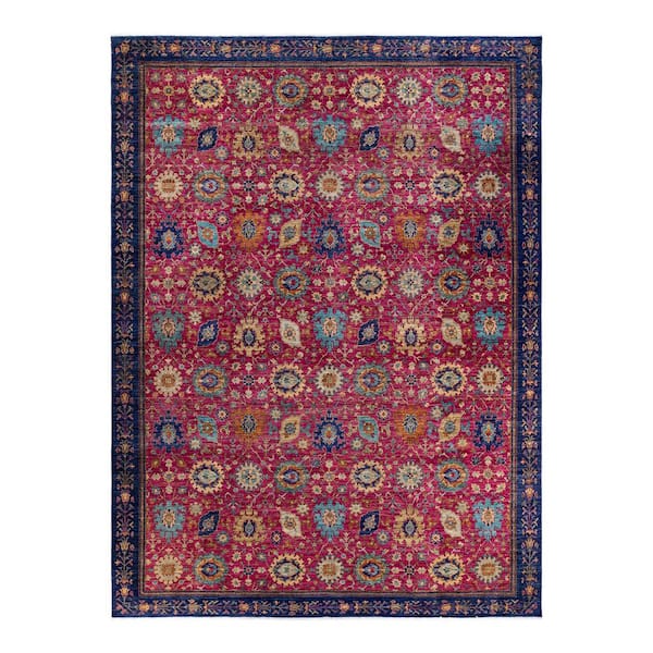 Solo Rugs Serapi One-of-a-Kind Traditional Purple 10 ft. x 14 ft. Hand Knotted Tribal Area Rug