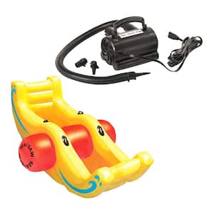 New Pool Inflatable Float Rocker See-Saw with 110-Volt Air Pump
