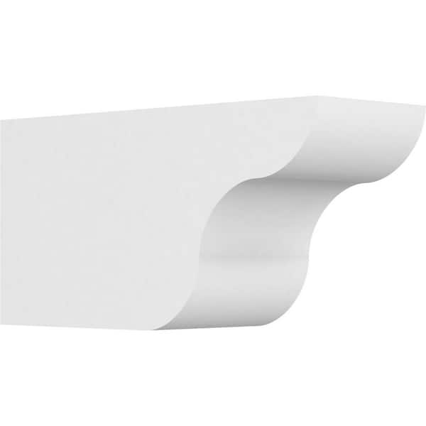 Ekena Millwork 6 in. x 8 in. x 16 in. Standard Carmel Architectural Grade PVC Rafter Tail Brace