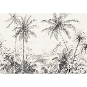 Grand Palm Lava Rock Removable Peel and Stick Vinyl Wall Mural, 108 in. x 156 in.