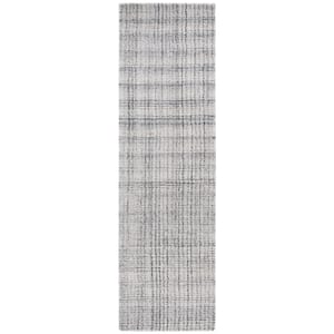 Abstract Gray/Ivory 2 ft. x 8 ft. Classic Marle Runner Rug