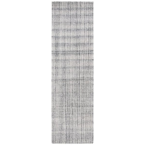 SAFAVIEH Abstract Gray/Ivory 2 ft. x 8 ft. Classic Marle Runner Rug