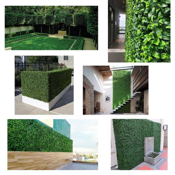 12PC Artificial Hedge Panel Greenery Wall Fence Mat Privacy Screen Decor 20"x20" 