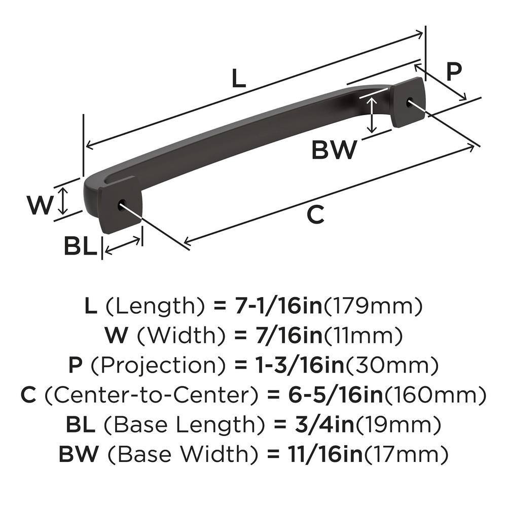 Oil-Rubbed Bronze 6-5/16" Modern Cabinet Pull