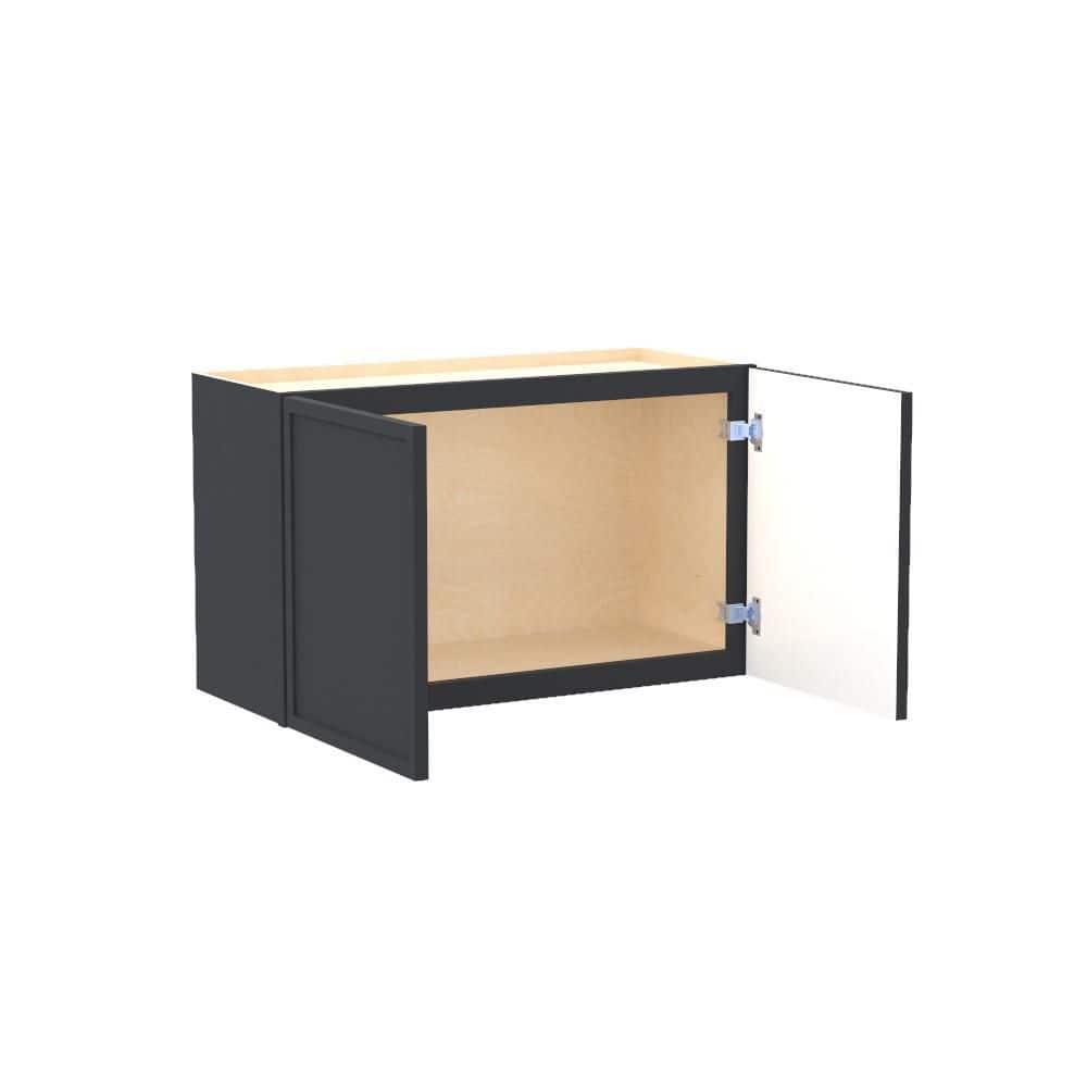 Franklin 30 in. W x 12 in. D x 18 in. H Assembled Plywood Wall Bridge Kitchen Cabinet in Valiant Onyx with Soft Close price history on PriceWatchPro