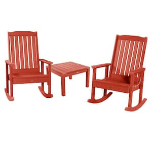 Lehigh Rustic Red 3-Piece Recycled Plastic Patio Conversation Set