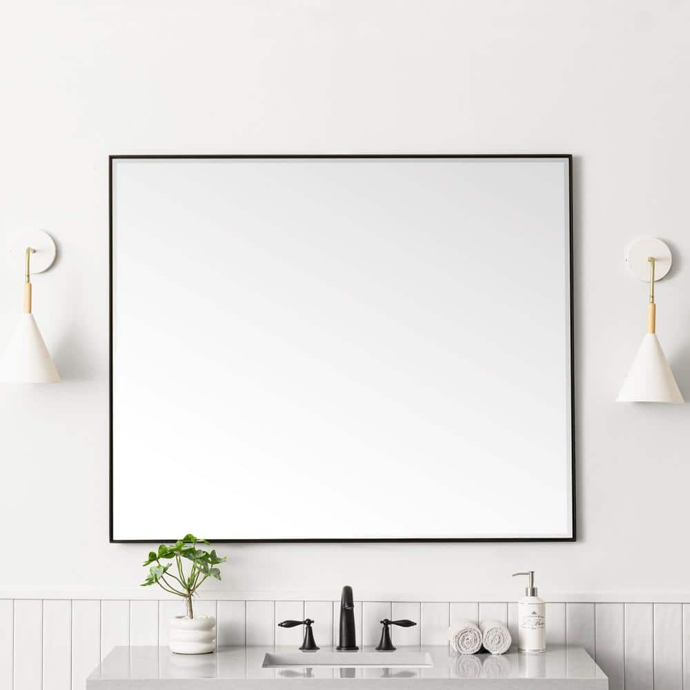 Champagne Brass 40" x 48" Rectangular Vanity Mirror