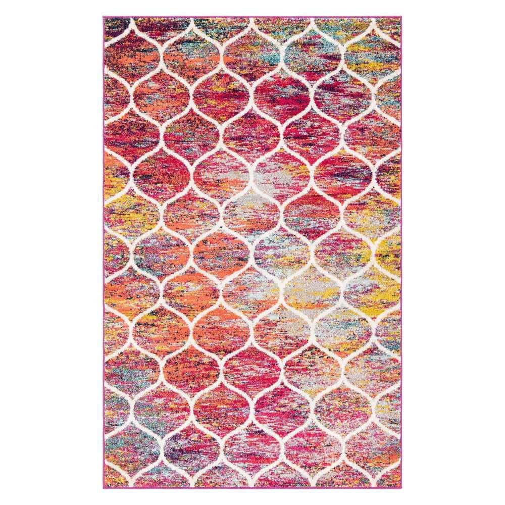 Trellis Frieze Rounded Multi 5 ft. x 8 ft. Area Rug price history on PriceWatchPro
