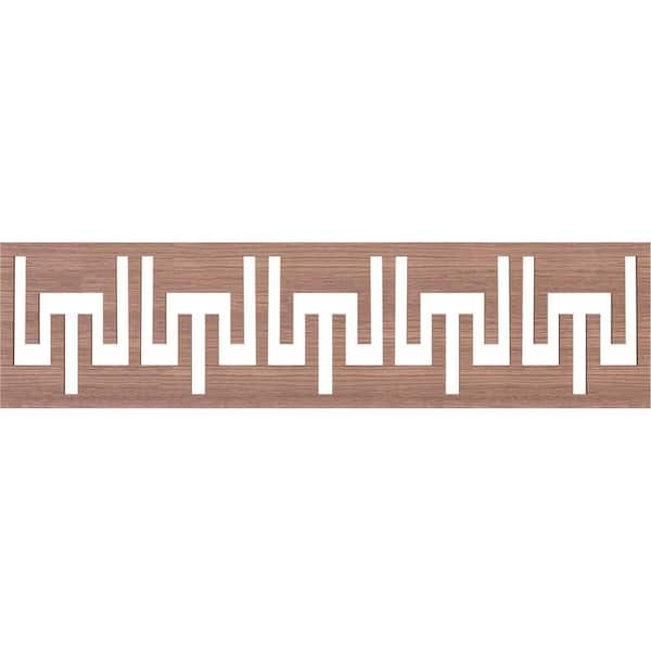 Ekena Millwork Victory Fretwork 0.375 in. D x 47 in. W x 12 in. L Walnut Wood Panel Moulding