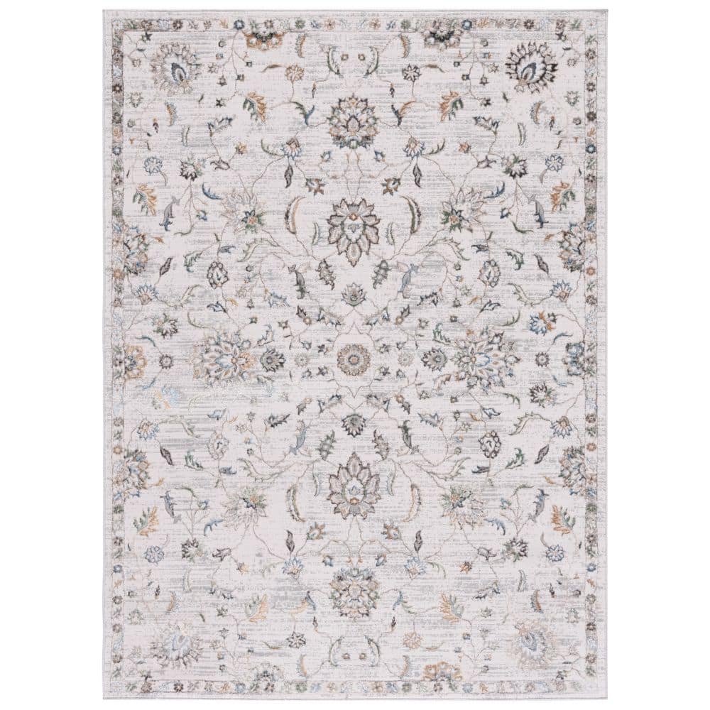 Bel Air 8 ft. x 10 ft. Beige/Gray Oriental Floral Area Rug price history on PriceWatchPro