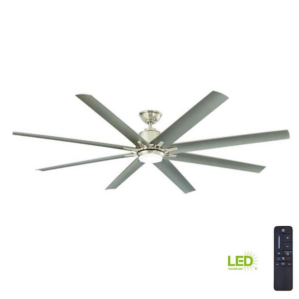 LED In/Outdoor P.Nickel Ceiling Fan w/Remote Home Decorators C Kensgrove 72 in 