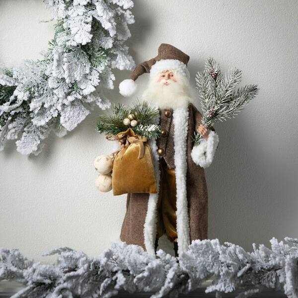 NWT Rustic Winter Forest fashion Santa Figurine Statue Decor