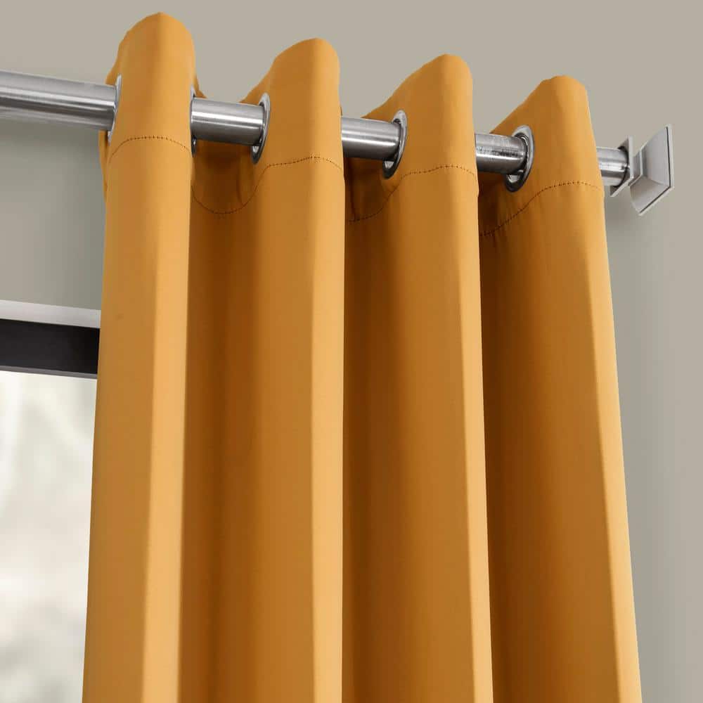 Marigold Velvet Blackout Grommet Window Panel, 50W x 84L
