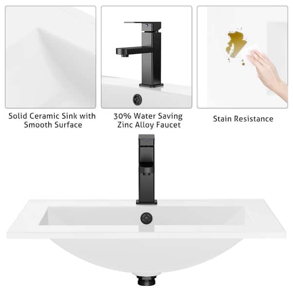 eclife 24 in. W x 18.1 in. D x 18.1 in. H Single Sink Bath