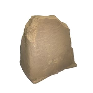 24 in.x20 in.x24 in. Medium Tan Fake Rock Cover for Concealing and Protecting Well Casings Backflows & Utility Devices