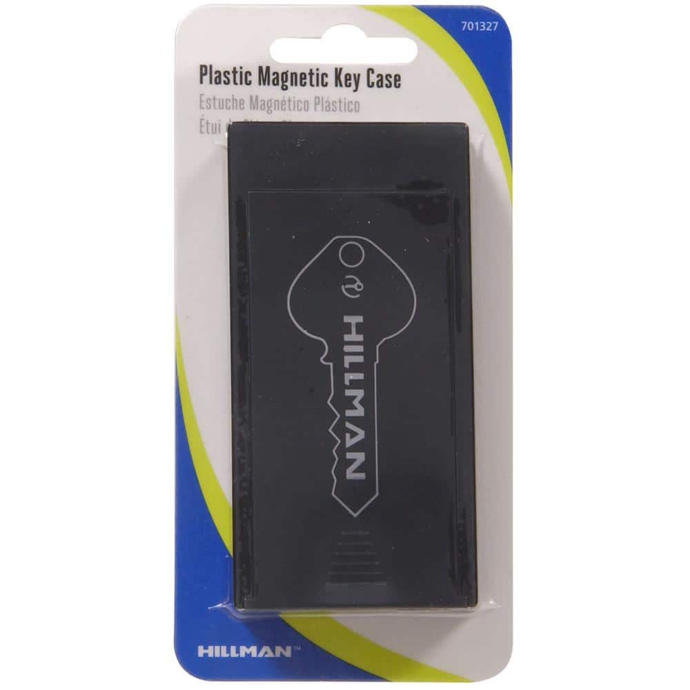 Large Black Plastic Magnetic Key Holder Case
