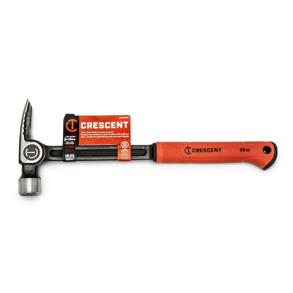 Crescent 28 oz. Steel Milled-Face Framing Hammer CHSFRM28R - The