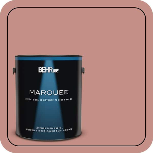 BEHR MARQUEE 1 gal. #S160-4 Portuguese Dawn Satin Enamel Exterior Paint & Primer