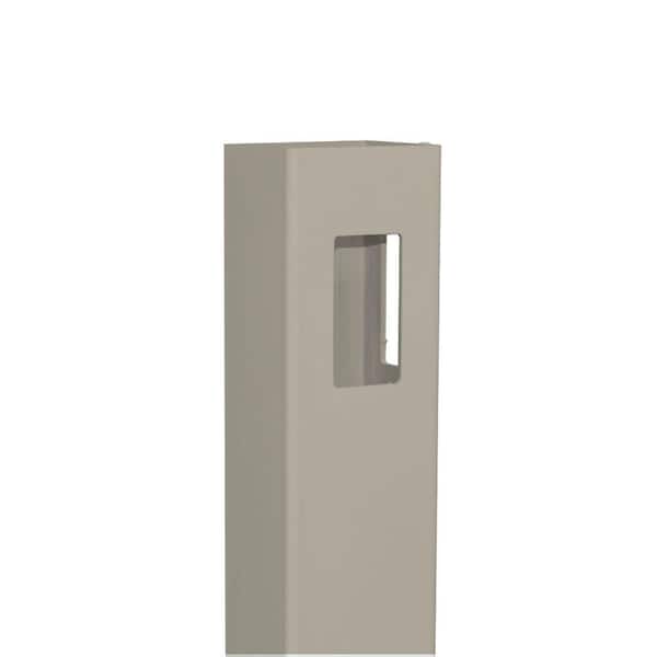 4 in. x 4 in. x 7 ft. Khaki Vinyl Fence Corner Post