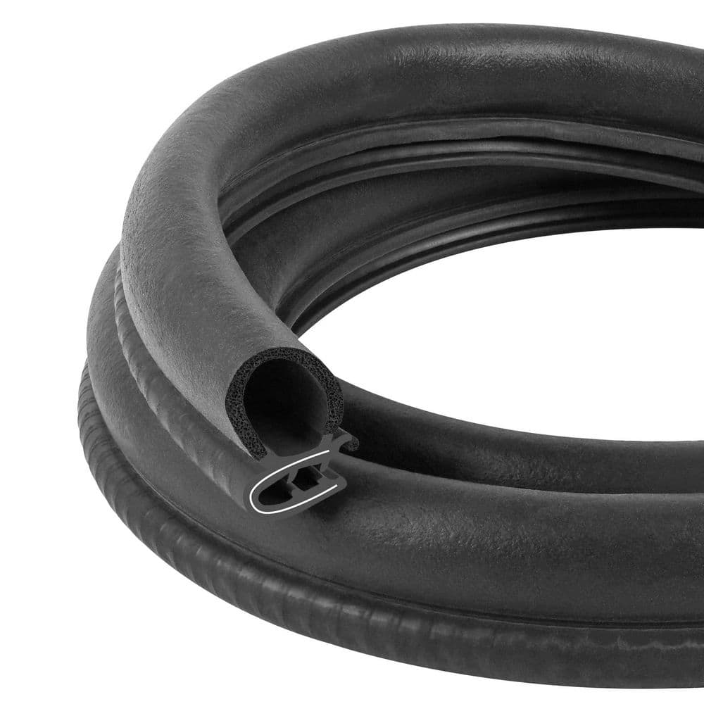 10 ft. Car Door Rubber Edge Trim Seal Strip Gasket with Side Bulb for Car Bus Camper Boat RV Truck Doors, Black price history on PriceWatchPro