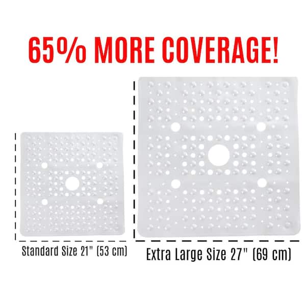 Square Shower Mat Extra Large Non Slip Mat For Elderly Floating Bathroom  Shelves