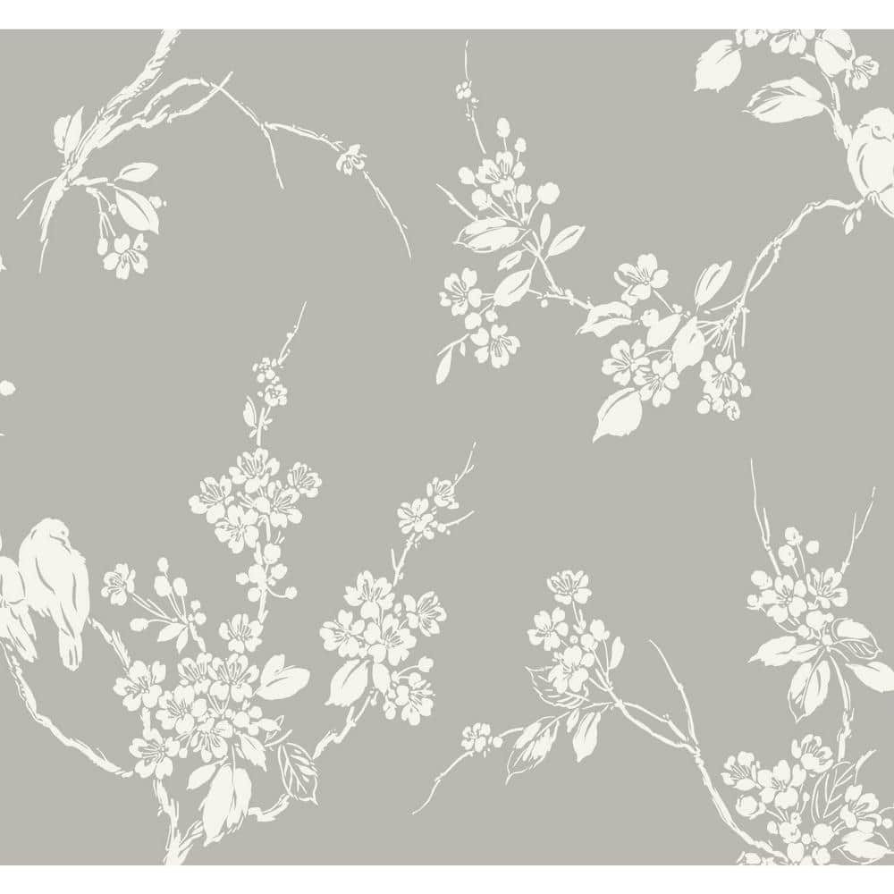York Wallcoverings 60.75 sq. ft. Imperial Blossoms Branch Wallpaper ...