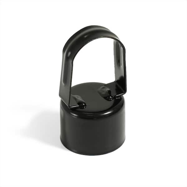 1-7/8 in. Chain Link Fence Black Galvanized Steel Eye Top Rail Cap for Line Post (Single)