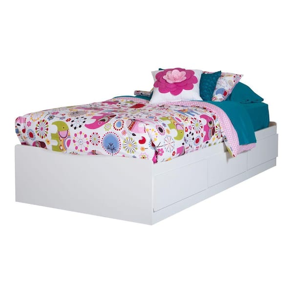 South Shore Vito Twin-Size Bed Frame in Pure White