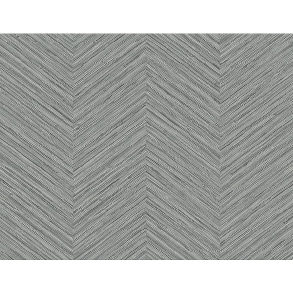 A-Street Prints Apex Grey Weave Vinyl Non-Pasted Textured Repositionable Wallpaper