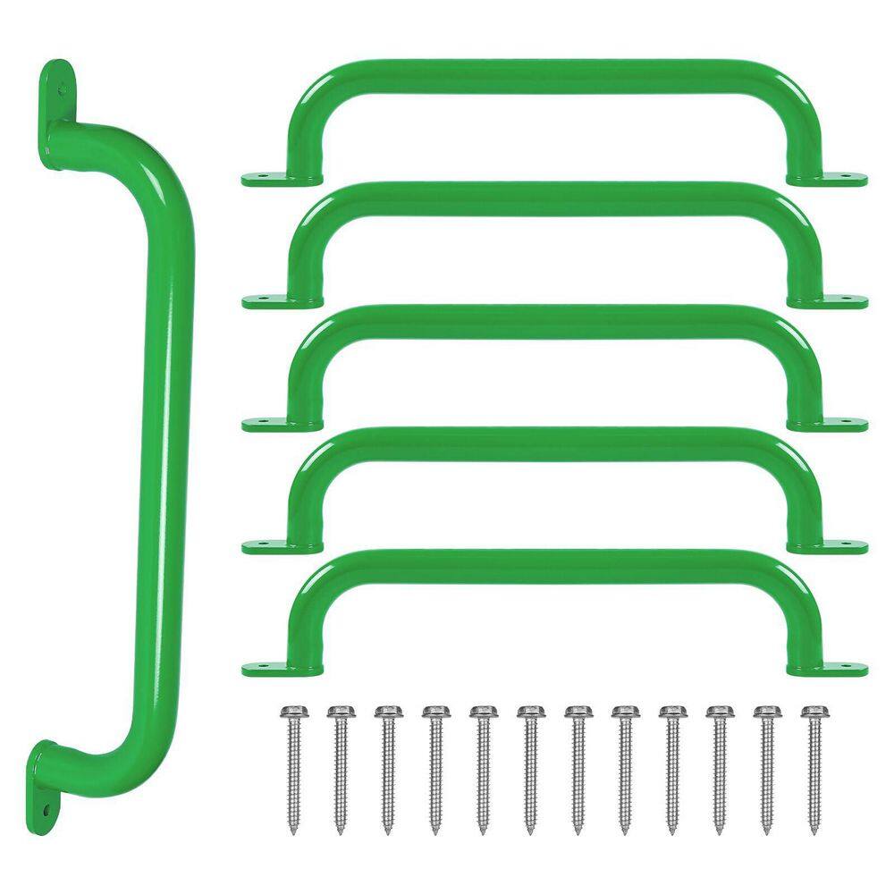 Green Metal Safety Handles for Playground - Swing Set Accessories Grab Handles, Playset Hand Grips, 6-Pack price history on PriceWatchPro