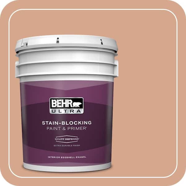 BEHR ULTRA 5 gal. #MQ1-30 Peachy Confection Extra Durable Eggshell Enamel Interior Paint & Primer