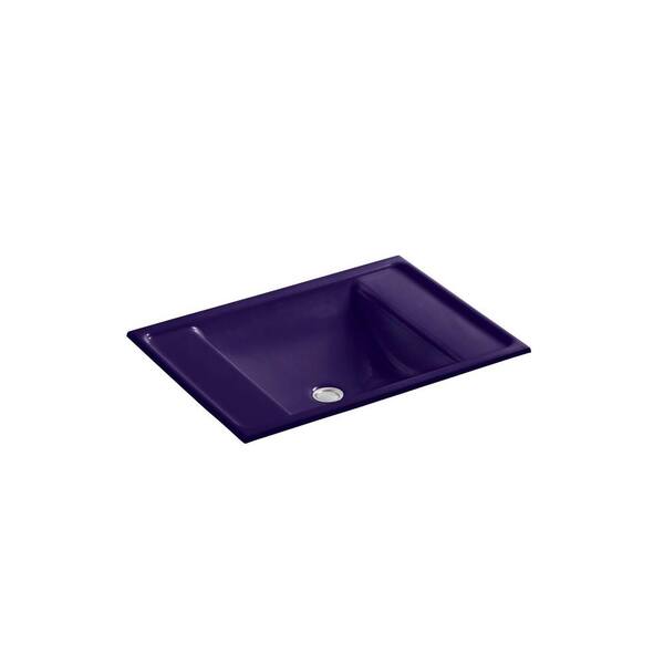 KOHLER Ledges Undermount Bathroom Sink in Iron Cobalt-DISCONTINUED