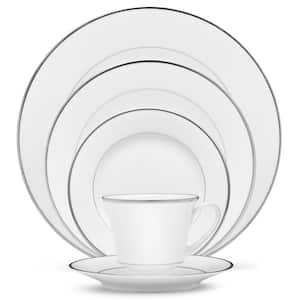 Spectrum 5-Piece (White) Porcelain Place Setting, Service for 1