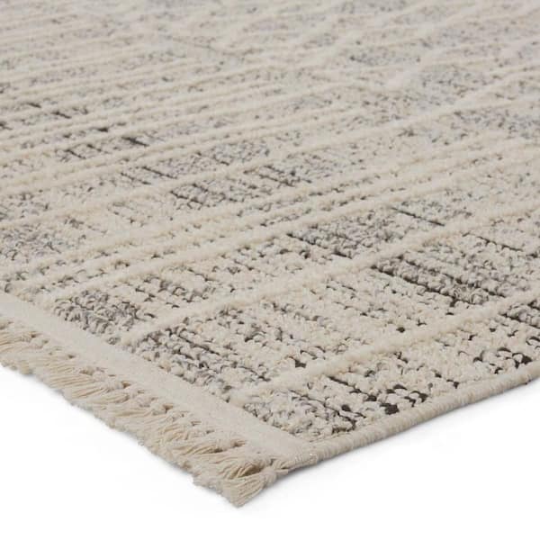 Victoria White 9 ft. x 12 ft. Trellis Area Rug