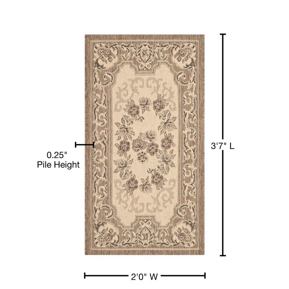 24" Round White Easy-Care Synthetic Indoor/Outdoor Rug