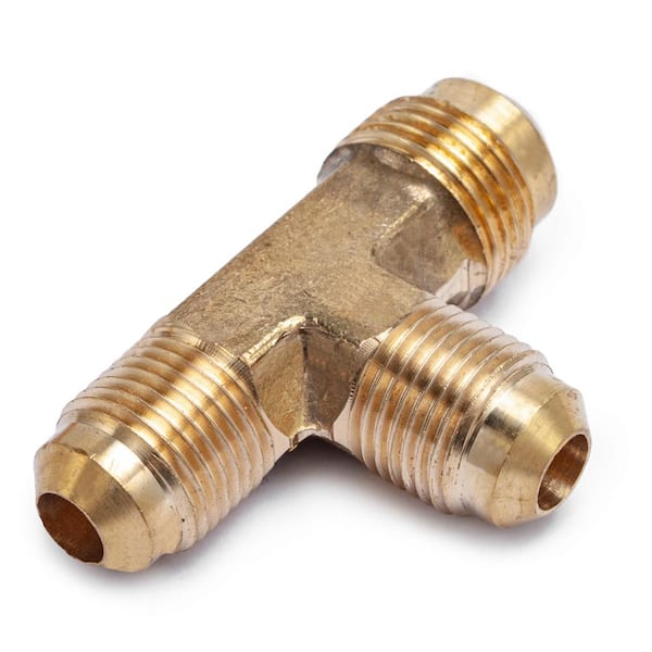 LTWFITTING 1/2 in. x 3/8 in. x 3/8 in. Brass Flare Reducing Tee