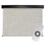 Carmel Cordless UV Blocking Motorized PVC Premium Exterior Roller Shade 96 in. W x 96 in. L