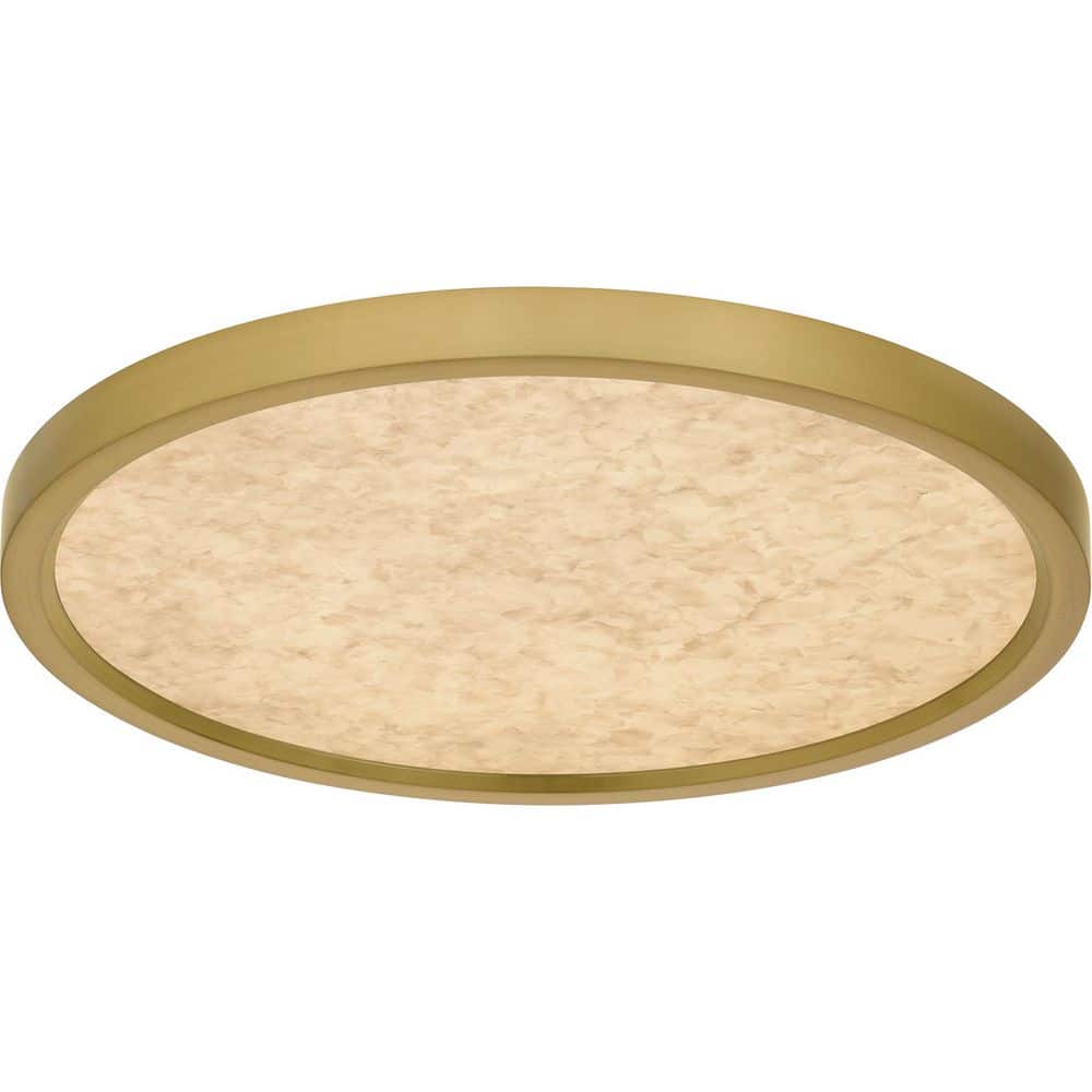 Outskirts 15 in. Brushed Gold Integrated LED Flush Mount with Acrylic Shade price history on PriceWatchPro