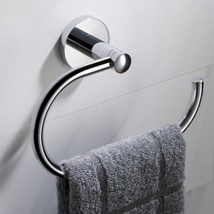 Elie Bathroom Towel Ring in Chrome
