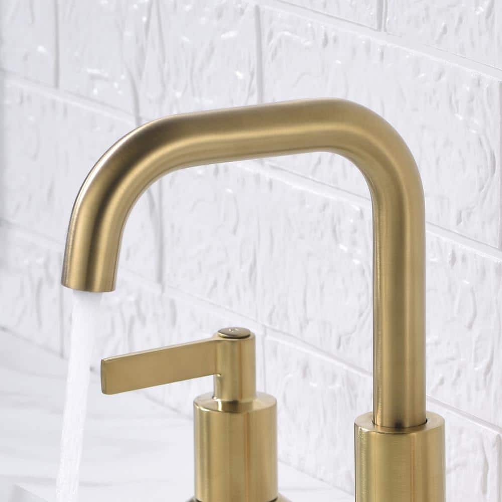 Kree 8'' Nickel Two-Handle Widespread Bathroom Faucet