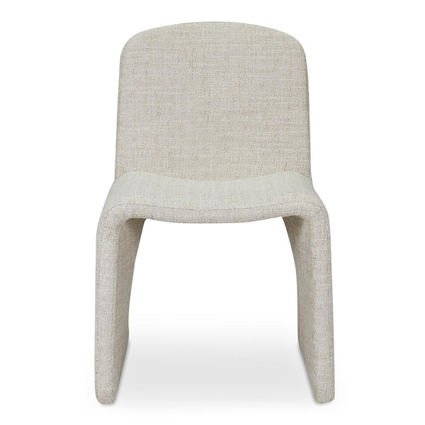 Tristan Heather Beige Dining Chair, Polyester Upholstery with Iron Frame