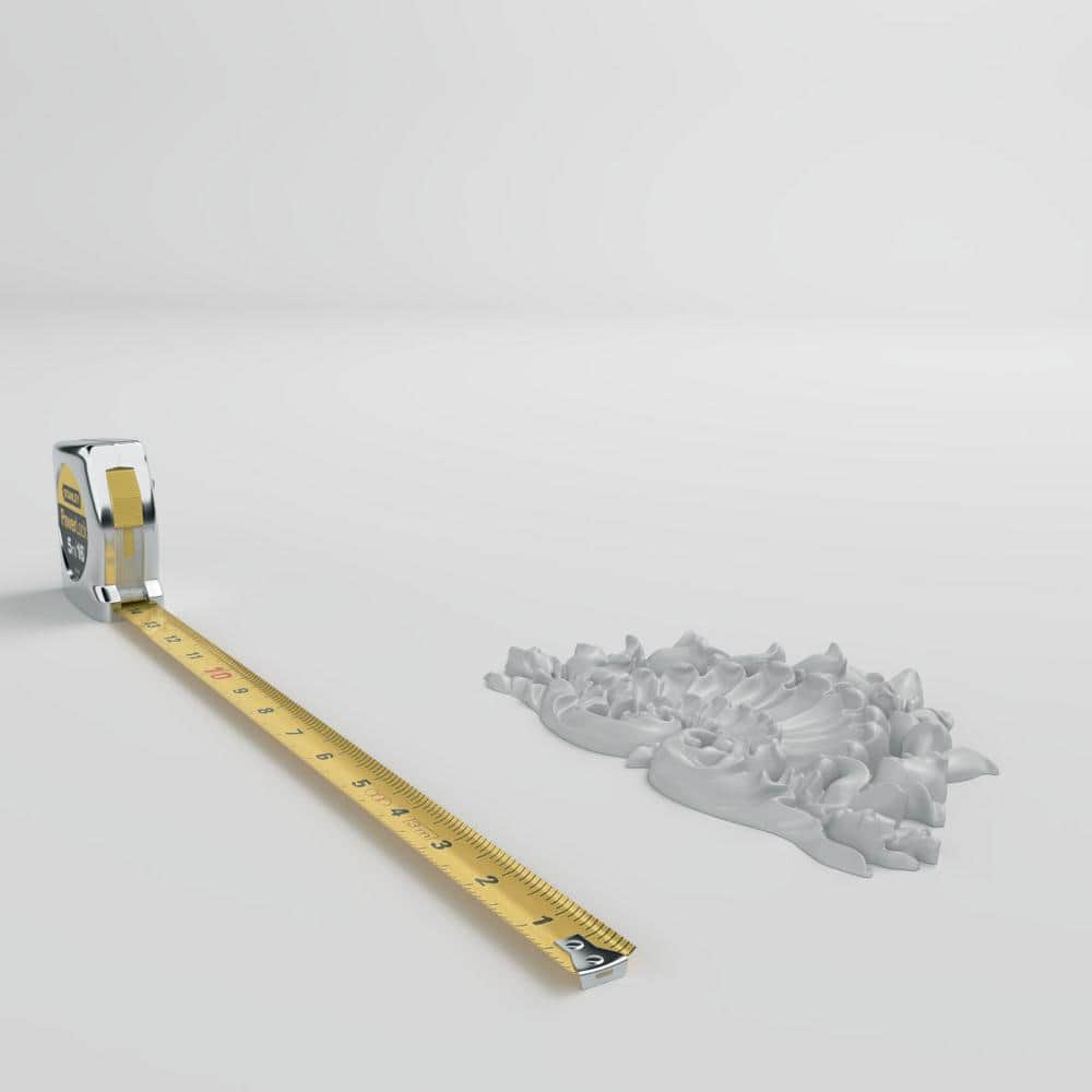 8 1/4" White Polyurethane Shell Center Onlay