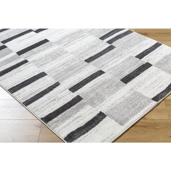 Monte Carlo MNC-2361 7 ft. x 102 in. Black Machine Woven Area Rug