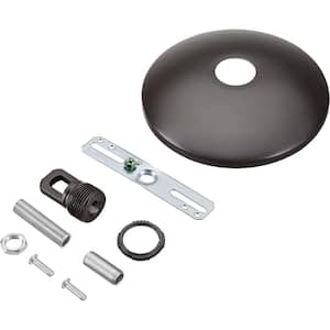 5 in. Dia with Collar Loop and 1 in. Center Hole, Oil Rubbed Bronze Finish, Chandelier Fixture Canopy Kit