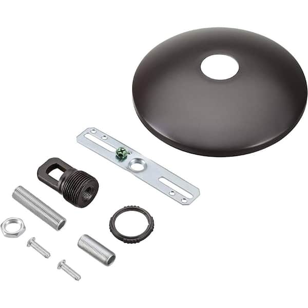 Unbranded 5 in. Dia with Collar Loop and 1 in. Center Hole, Oil Rubbed Bronze Finish, Chandelier Fixture Canopy Kit