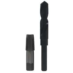 1/2 in. NPT Carbon Steel Pipe Tap and 23/32 in. Drill Bit Set in Clamshell Pack (2-Piece)