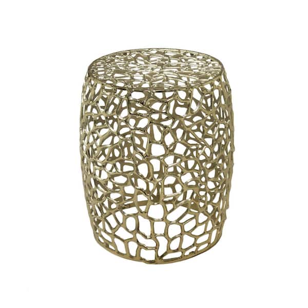 CHRISTOPHER KNIGHT HOME Belmont Modern Aluminum Drum End Table, Gold
