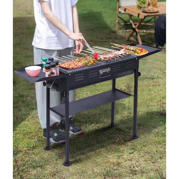 MUKE Portable Charcoal Grill, Folding BBQ Grill, for Skewers with