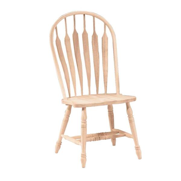 International Concepts Unfinished Wood Steam Bent Arrow Back Windsor Dining Chair