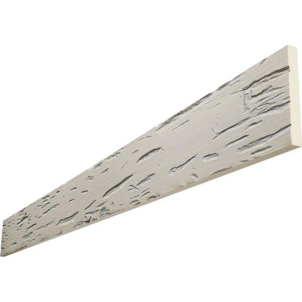 Ekena Millwork Endurathane 1 in. H x 12 in. W x 8 ft. L Pecky Cypress Rustic Taupe Faux Wood Beam Plank